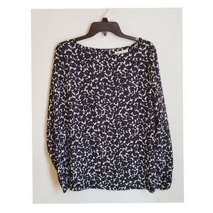 Liz Claiborne Floral Top Sz Xl Black⚡️⚡️⚡️